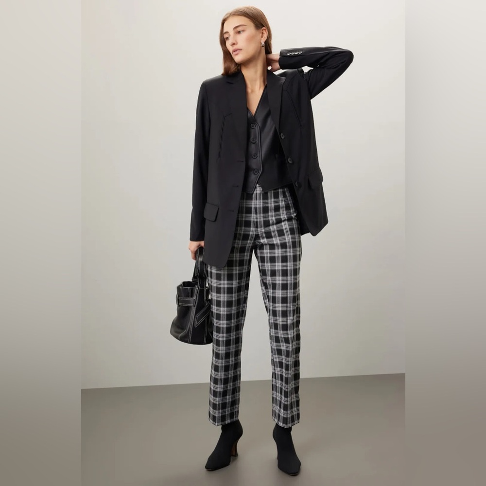 NWT Reformation Franklin Plaid Pants